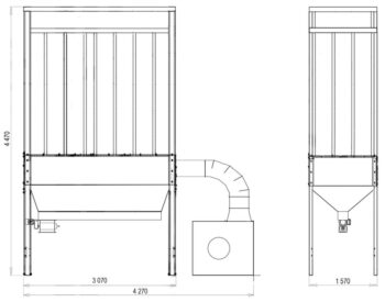 Filter unit ADAMIK FT 6081 LS dimensions