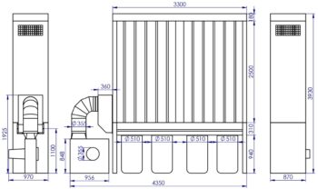 Odsávání ADAMIK FT 662N 9,2 kW A rozměry