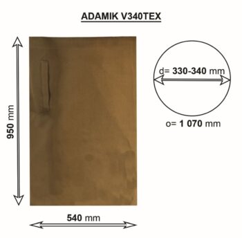 Waste bag ADAMIK V340TEX dimensions