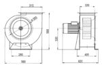 Ventilator ADAMIK VAN 535 dimensions upward