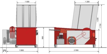 Shredder AZR 1000 S dimensions