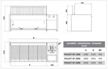 POLIJET DF dimensions