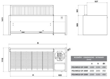 POLIWELD DF dimensions